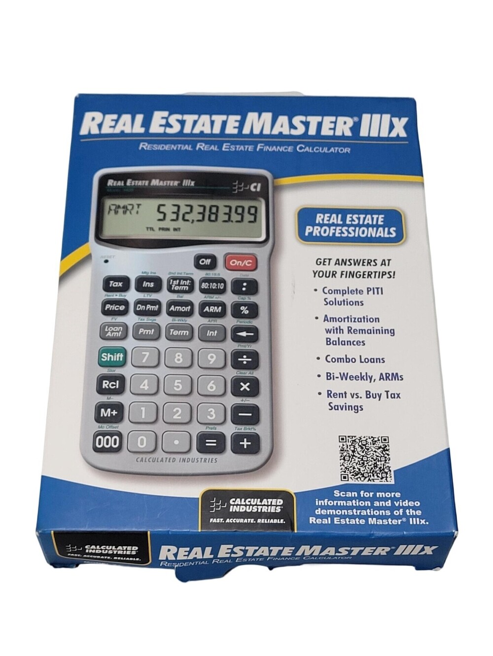 Real Estate Master IllX RESIDENTIAL FINANCE CALCULATOR 3405 NIB SUG RET$53